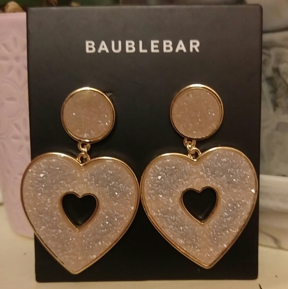 BaubleBar Jewelry - BaubleBar Pink Blush Druzy Stone Earrings